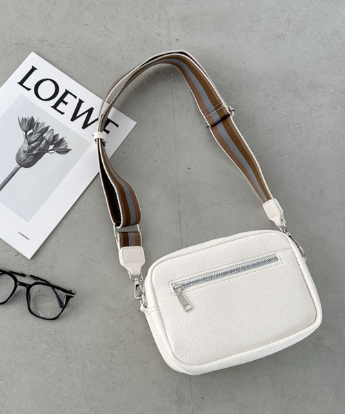 SQUARE LINE★STRING MINI SHOULDER BAG★ミニショルダーバッグ MYSTR（ミスタ）の「Leather Square Mini Shoulder Bag