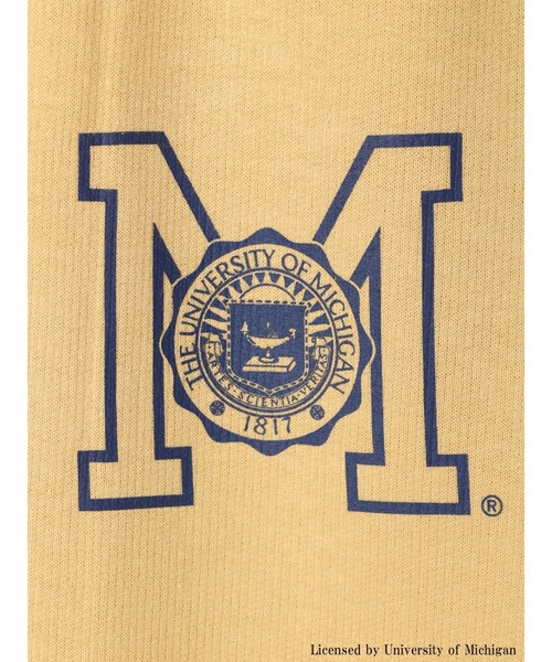 earth music&ecology（アースミュージックアンドエコロジー）の「別注 MICHIGAN ミニ裏毛タイトスカート（スカート・レディース・チャコールグレー/イエロー/ホワイト系その他・FREE）」の7枚目の写真