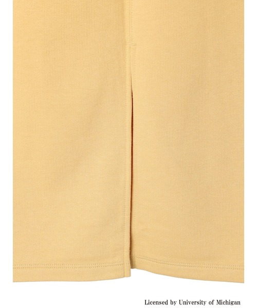 earth music&ecology（アースミュージックアンドエコロジー）の「別注 MICHIGAN ミニ裏毛タイトスカート（スカート・レディース・チャコールグレー/イエロー/ホワイト系その他・FREE）」の18枚目の写真