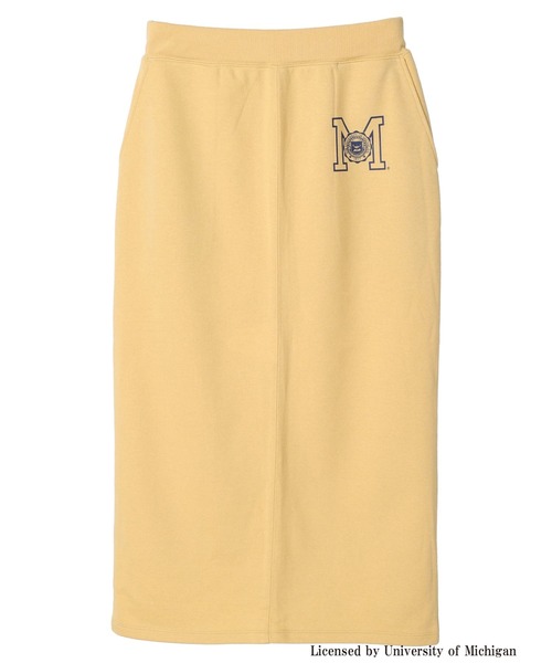 earth music&ecology（アースミュージックアンドエコロジー）の「別注 MICHIGAN ミニ裏毛タイトスカート（スカート・レディース・チャコールグレー/イエロー/ホワイト系その他・FREE）」の22枚目の写真