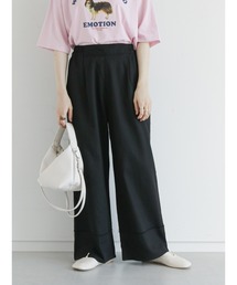 ehka sopo | 裾切替タックワイドパンツ(その他パンツ)