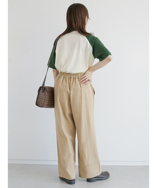 ehka sopo（エヘカソポ）の「裾切替タックワイドパンツ（その他パンツ・レディース・ブラック/ベージュ/キナリ・ﾌﾘ-）」の18枚目の写真