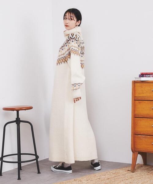 coen（コーエン）の「［洗える］もちふわキュウシン編みタートルニット