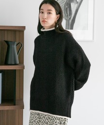 LOWRYS FARM | カノコバイカラーハイネックＬＳ　294872(ニット/セーター)