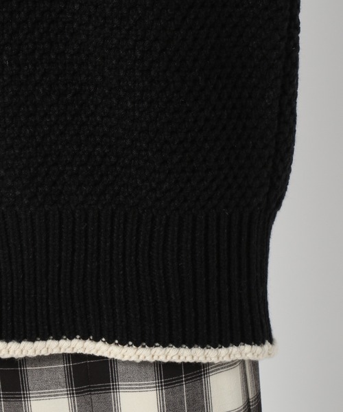 LOWRYS FARM（ローリーズファーム）の「カノコバイカラーハイネックＬＳ　294872（ニット/セーター・レディース・アイボリー/ブラック/ブラウン/ベージュ・FREE）」の21枚目の写真