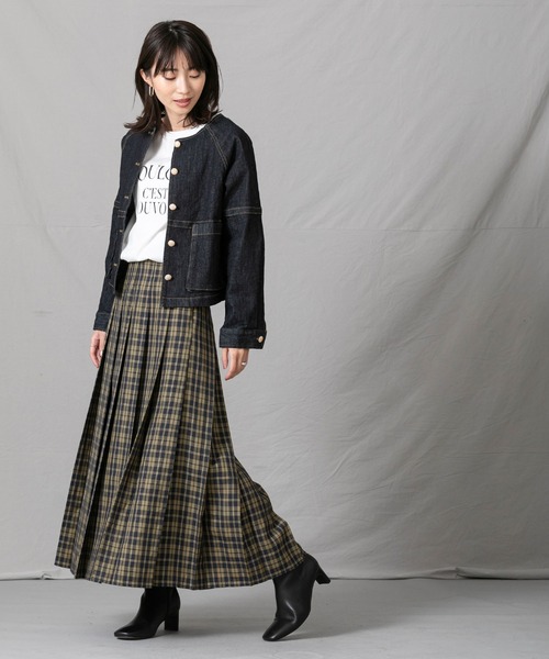 Gready Brilliant（グレディブリリアン）の「片ひだチェックプリーツ