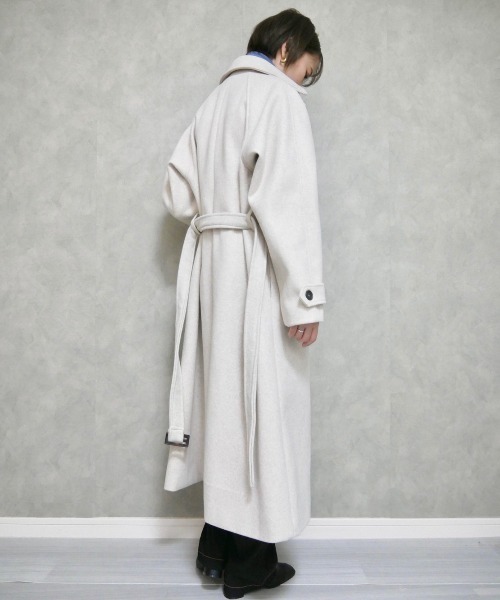 Reurie'（レウリィ）の「ステンカラーロングコート（ステンカラーコート・レディース・アイボリー・FREE）」の7枚目の写真