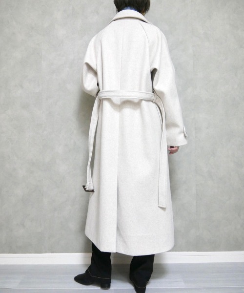 Reurie'（レウリィ）の「ステンカラーロングコート（ステンカラーコート・レディース・アイボリー・FREE）」の14枚目の写真