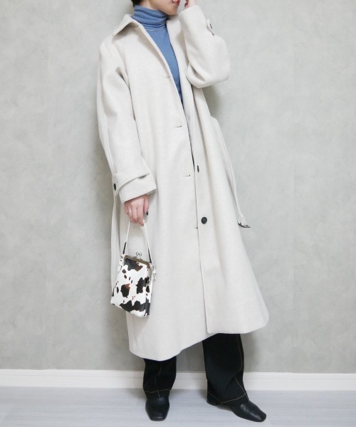 Reurie'（レウリィ）の「ステンカラーロングコート（ステンカラーコート・レディース・アイボリー・FREE）」の16枚目の写真