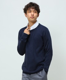 カシミヤタッチ クルーネック ニット セーター