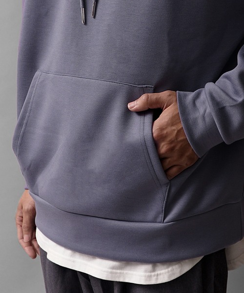 MinoriTY(マイノリティ)の「【MinoriTY】もちもちポンチ素材立体フードオーバーサイズパーカー フーディー メンズ 秋ルーズシルエット(パーカー・メンズ・ブラック/ダークグリーン/パープル/アイボリー/モカ・S/M/L)」の13枚目の写真