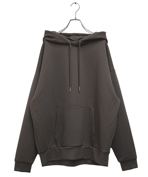 MinoriTY(マイノリティ)の「【MinoriTY】もちもちポンチ素材立体フードオーバーサイズパーカー フーディー メンズ 秋ルーズシルエット(パーカー・メンズ・ブラック/ダークグリーン/パープル/アイボリー/モカ・S/M/L)」の8枚目の写真