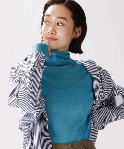 digne シアータートル　ブルー niko and（ニコアンド）の「テンセル混シアータートルプル