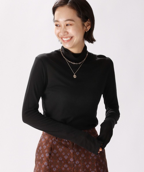 niko and...（ニコアンド）の「テンセル混シアータートルプルオーバー（Tシャツ/カットソー・レディース・ブラック/オフホワイト/オレンジ/ブルー/グリーン・MEDIUM/LARGE）」の19枚目の写真