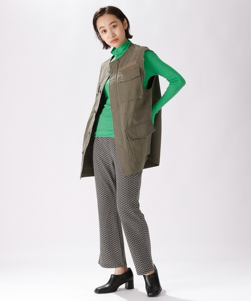 niko and...（ニコアンド）の「テンセル混シアータートルプルオーバー（Tシャツ/カットソー・レディース・ブラック/オフホワイト/オレンジ/ブルー/グリーン・MEDIUM/LARGE）」の6枚目の写真