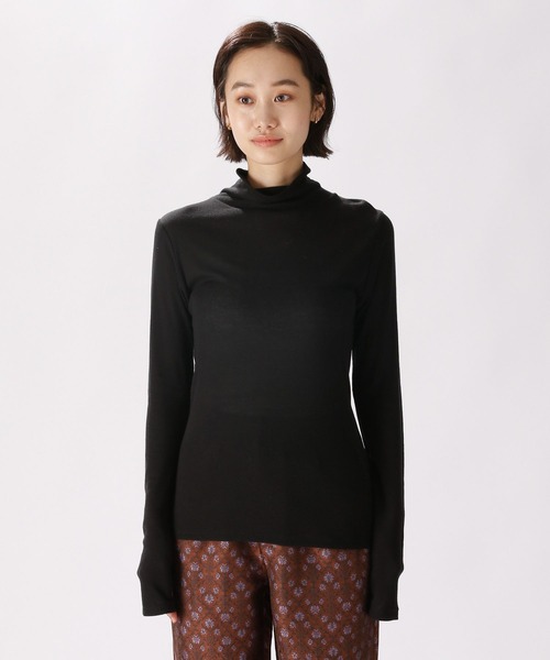 niko and...（ニコアンド）の「テンセル混シアータートルプルオーバー（Tシャツ/カットソー・レディース・ブラック/オフホワイト/オレンジ/ブルー/グリーン・MEDIUM/LARGE）」の14枚目の写真