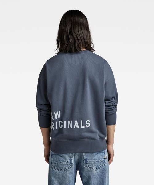 G-STAR（ジースター）の「MULTI GRAPHIC OVERSIZED SWEATER/オーバーサイズミリタリーステンシルロゴスウェット（スウェット・メンズ・ブルー系その他/ダークグリーン/ダークブラック・X-SMALL/SMALL/MEDIUM/LARGE/X-LARGE）」の11枚目の写真