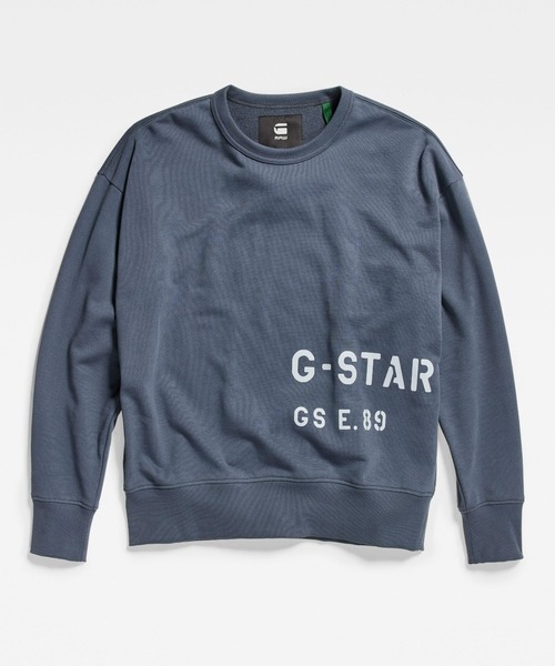 G-STAR（ジースター）の「MULTI GRAPHIC OVERSIZED SWEATER/オーバーサイズミリタリーステンシルロゴスウェット（スウェット・メンズ・ブルー系その他/ダークグリーン/ダークブラック・X-SMALL/SMALL/MEDIUM/LARGE/X-LARGE）」の17枚目の写真