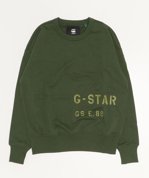 G-STAR（ジースター）の「MULTI GRAPHIC OVERSIZED SWEATER/オーバーサイズミリタリーステンシルロゴスウェット（スウェット・メンズ・ブルー系その他/ダークグリーン/ダークブラック・X-SMALL/SMALL/MEDIUM/LARGE/X-LARGE）」の15枚目の写真