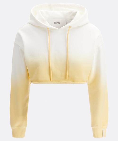 Guess（ゲス）の「Anise Ombre Cropped Hoodie（パーカー・レディース・ライトグリーン/イエロー/ピンク・LARGE/SMALL/MEDIUM/X-SMALL）」の8枚目の写真