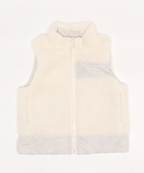 COMME CA ISM（コムサイズム）の「リバーシブル　中綿ベスト（ダウンベスト・キッズ・アイボリー/ブラウン/ブラック・150cm/120cm/130cm/100cm/140cm/110cm）」の2枚目の写真