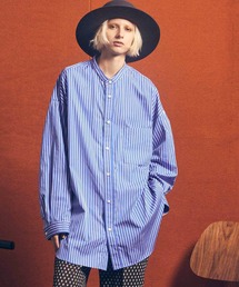MAISON SPECIAL | 《ユニセックスアイテム》THOMAS MASON/トーマスメイソン プライムオーバーバンドカラーシャツ【MAISON SPECIAL/メゾンスペシャル】(シャツ/ブラウス)