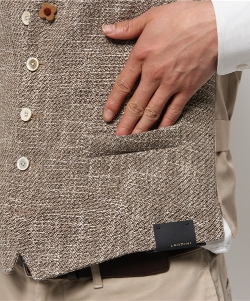 BEAMS F（ビームスエフ）の「LARDINI / メランジ ホップサックジレ