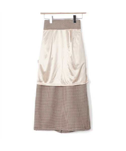 flower（フラワー）の「バックリボンスカート（スカート・レディース・ブラウン/アイボリー・FREE）」の4枚目の写真
