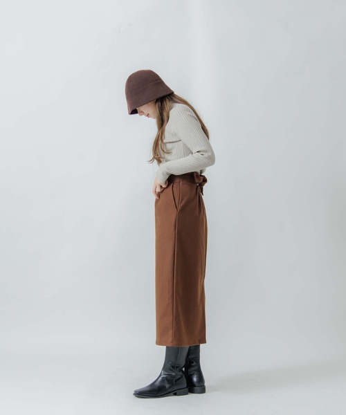 flower（フラワー）の「バックリボンスカート（スカート・レディース・ブラウン/アイボリー・FREE）」の20枚目の写真