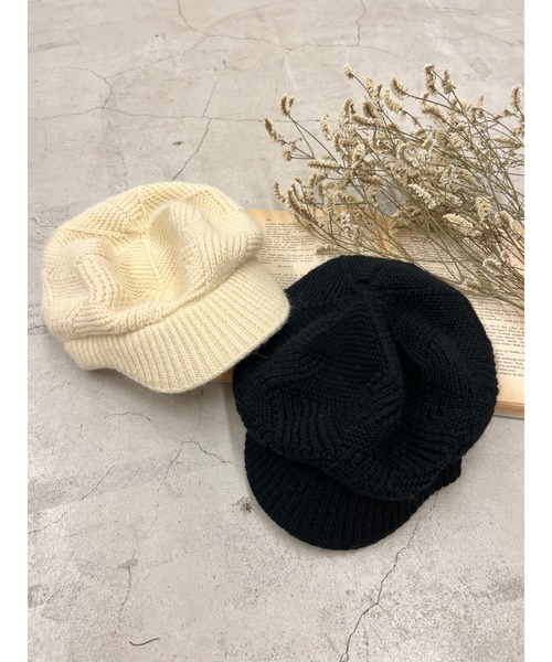PHILLY（フィリー）の「ニットキャスケット（キャスケット・レディース・アイボリー/ブラック・FREE）」の2枚目の写真