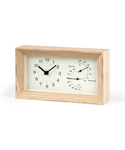 TIMELESS COMFORT（タイムレスコンフォート）の「Lemnos（レムノス）FRAME 置き時計・温湿度計付（置時計・レディース・ブラウン/ナチュラル・ONE SIZE）」の4枚目の写真