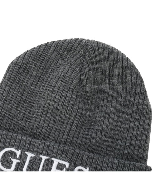 Guess（ゲス）の「Logo Beanie（ニットキャップ/ビーニー・メンズ・グレー/ブラック・MEDIUM）」の5枚目の写真