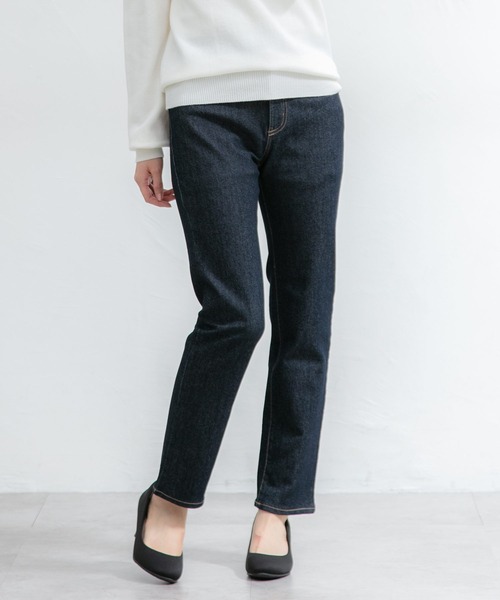 Honeys（ハニーズ）の「デニムスキニー（股下６７ｃｍ）（デニムパンツ・レディース・ライトインディゴブルー/ワンウォッシュ/ブルー/ブラック・SS/S/M/L/LL）」の4枚目の写真