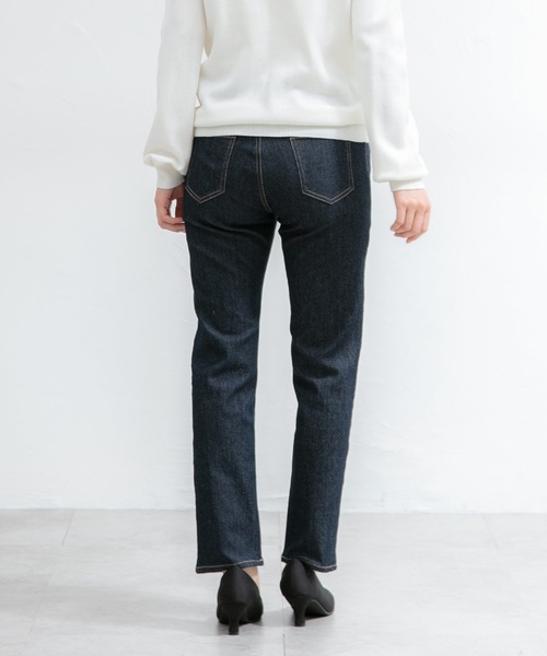 Honeys（ハニーズ）の「デニムスキニー（股下６７ｃｍ）（デニムパンツ・レディース・ライトインディゴブルー/ワンウォッシュ/ブルー/ブラック・SS/S/M/L/LL）」の9枚目の写真