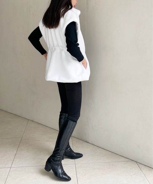 StyleSea（スタイルシー）の「ファーベスト（ベスト・レディース・ホワイト/ベージュ・FREE）」の21枚目の写真