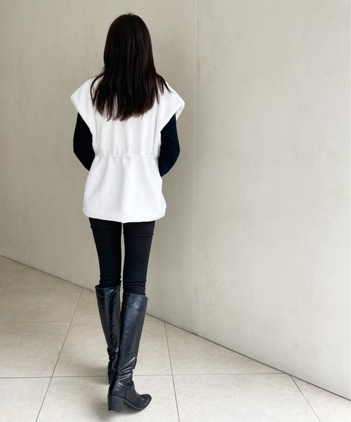 StyleSea（スタイルシー）の「ファーベスト（ベスト・レディース・ホワイト/ベージュ・FREE）」の19枚目の写真