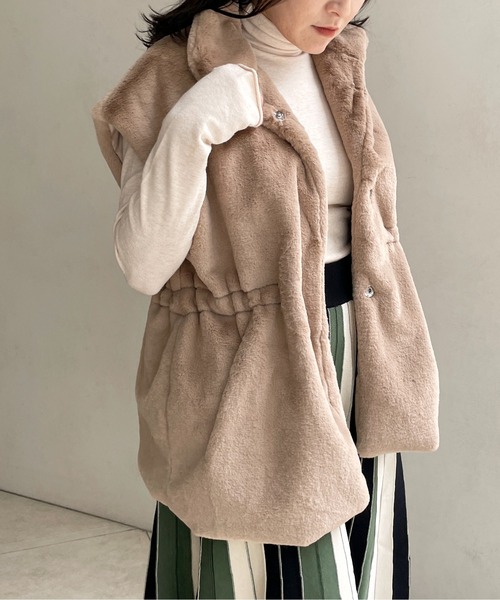 StyleSea（スタイルシー）の「ファーベスト（ベスト・レディース・ホワイト/ベージュ・FREE）」の15枚目の写真