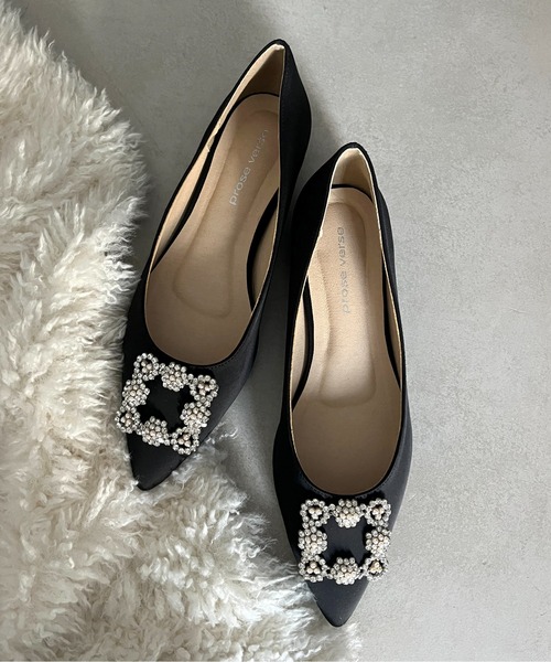 prose verse（プロズヴェール）の「パールビジューフラットパンプス（パンプス・レディース・ブラック系その他/ブラック/ブルー/ブラック系その他2/ブルー系その他・LARGE/SMALL/X-LARGE/MEDIUM）」の13枚目の写真