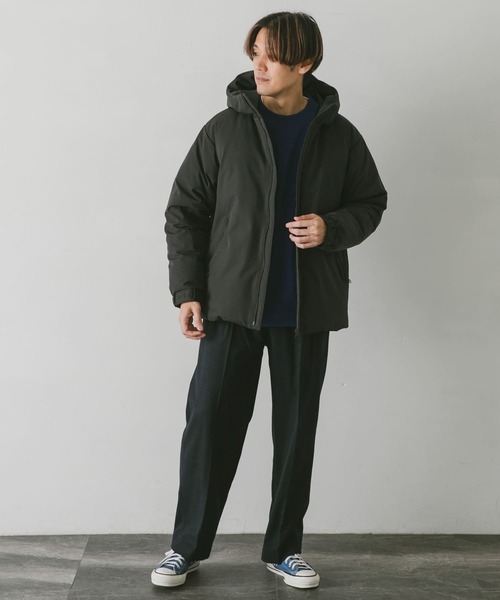 URBAN RESEARCH DOORS（アーバンリサーチドアーズ）の「ラミネートダウンパーカー（ダウンジャケット/コート・メンズ・ブラック/チャコールグレー/オリーブ・MEDIUM/LARGE）」の10枚目の写真