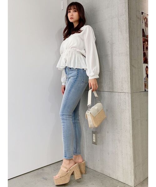 GYDA（ジェイダ）の「カシュクールペプラムブラウス（シャツ/ブラウス・レディース・ブラック/オフホワイト/オレンジ系その他3・FREE）」の15枚目の写真