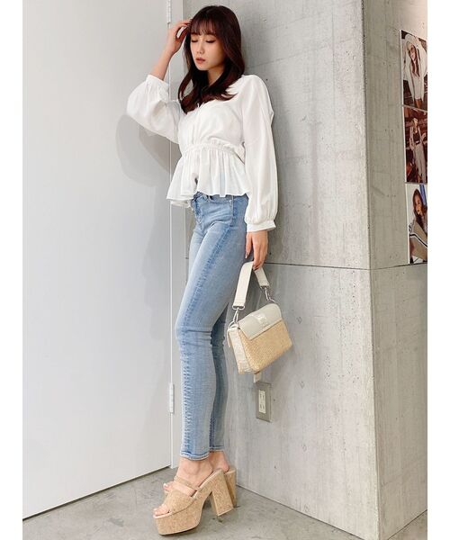 GYDA（ジェイダ）の「カシュクールペプラムブラウス（シャツ/ブラウス・レディース・ブラック/オフホワイト/オレンジ系その他3・FREE）」の16枚目の写真