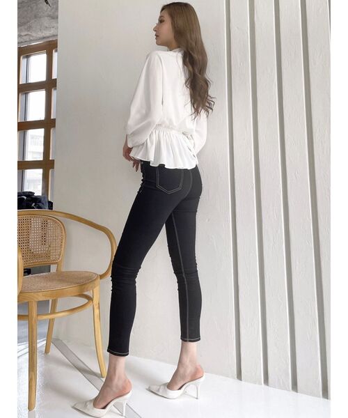 GYDA（ジェイダ）の「カシュクールペプラムブラウス（シャツ/ブラウス・レディース・ブラック/オフホワイト/オレンジ系その他3・FREE）」の20枚目の写真