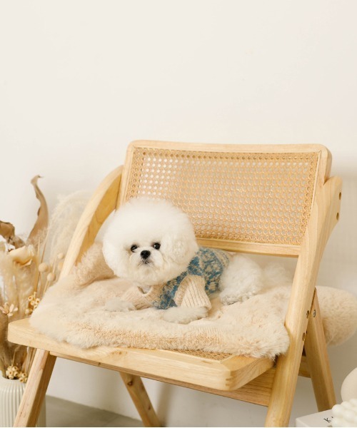 moncheri(モンシェリ)の「ノルディック柄ニット / 犬服 / ドッグウェア(ペットウェア・レディース・ベージュ/ブルー/モカ・S/M/L/XL/2M/XS)」の9枚目の写真