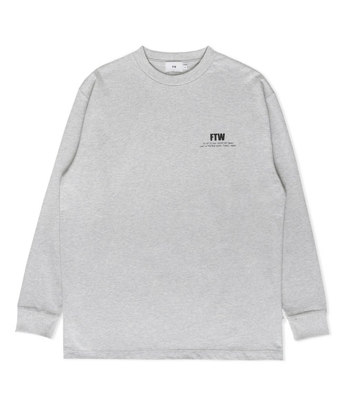 FTW(エフティダブリュー)の「FTW STANDARD LOGO L/S TEE(Tシャツ/カットソー・メンズ・グレー/ホワイト/ブラック/ライトパープル・SMALL/MEDIUM/LARGE)」の3枚目の写真