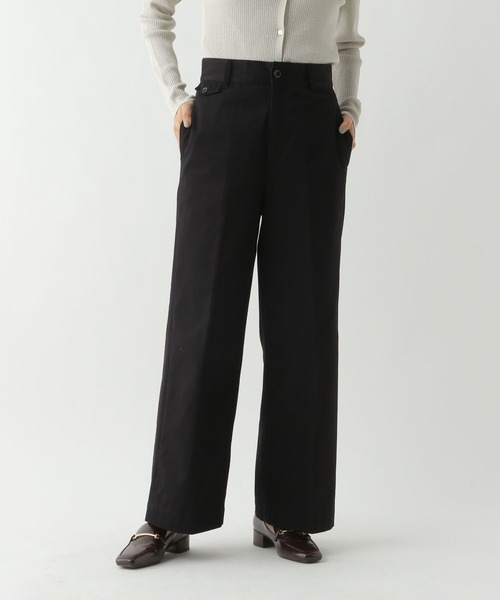 A part by（アパートバイ）の「チノワイドストレートパンツ（チノパンツ・レディース・ブラック/キャメル・LARGE/MEDIUM）」の12枚目の写真
