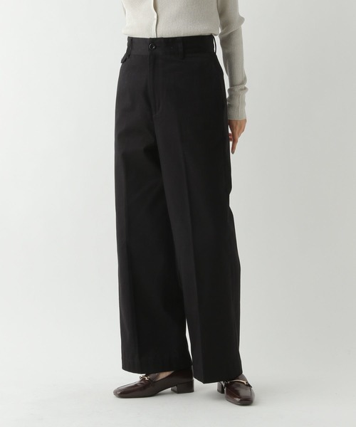 A part by（アパートバイ）の「チノワイドストレートパンツ（チノパンツ・レディース・ブラック/キャメル・LARGE/MEDIUM）」の13枚目の写真