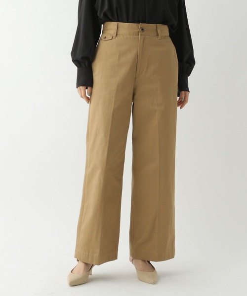 A part by（アパートバイ）の「チノワイドストレートパンツ（チノパンツ・レディース・ブラック/キャメル・LARGE/MEDIUM）」の15枚目の写真