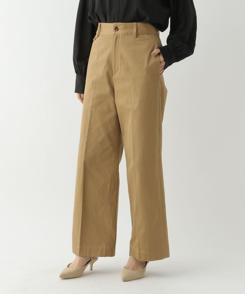A part by（アパートバイ）の「チノワイドストレートパンツ（チノパンツ・レディース・ブラック/キャメル・LARGE/MEDIUM）」の16枚目の写真