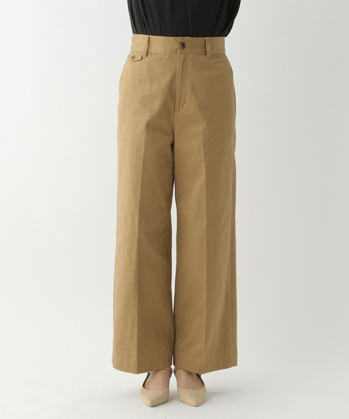 A part by（アパートバイ）の「チノワイドストレートパンツ（チノパンツ・レディース・ブラック/キャメル・LARGE/MEDIUM）」の18枚目の写真