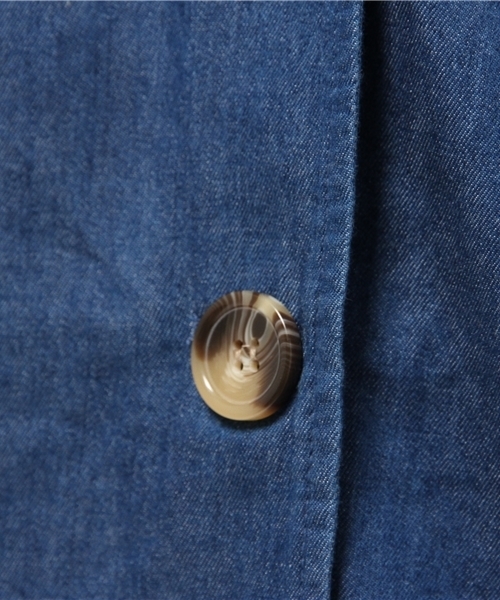 one after another NICE CLAUP（ワンアフターアナザーナイスクラップ）の「【ナイスクラップ】デニムチェスター（チェスターコート・レディース・ブルー系その他/インディゴブルー・FREE）」の6枚目の写真